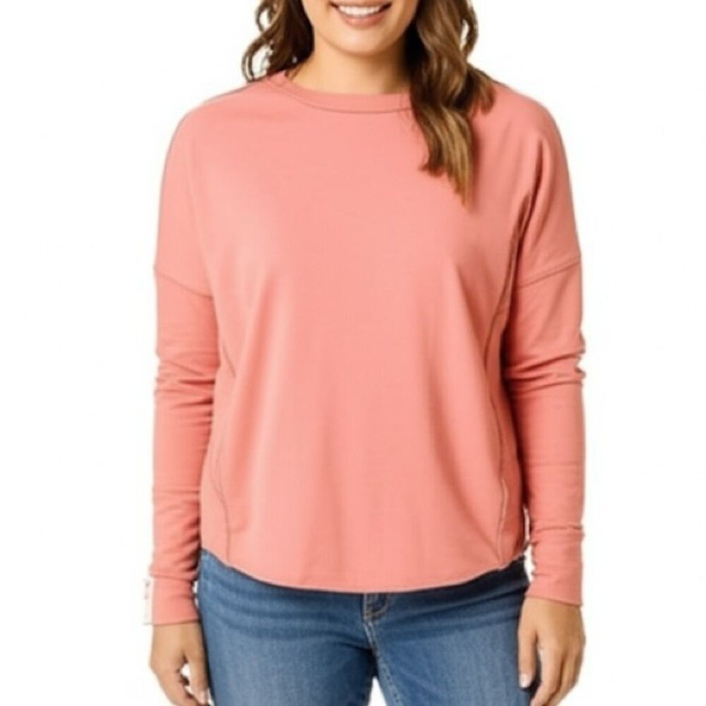 Gilli Pink Long Sleeve Pullover Size Large